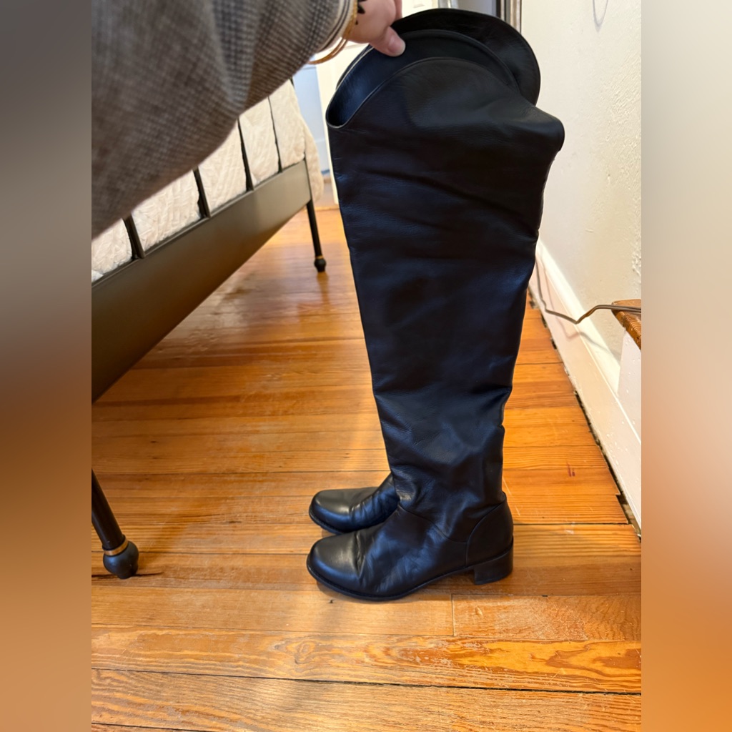 Stuart Weitzman Leather Over-The-Knee Boots - Size 9.5